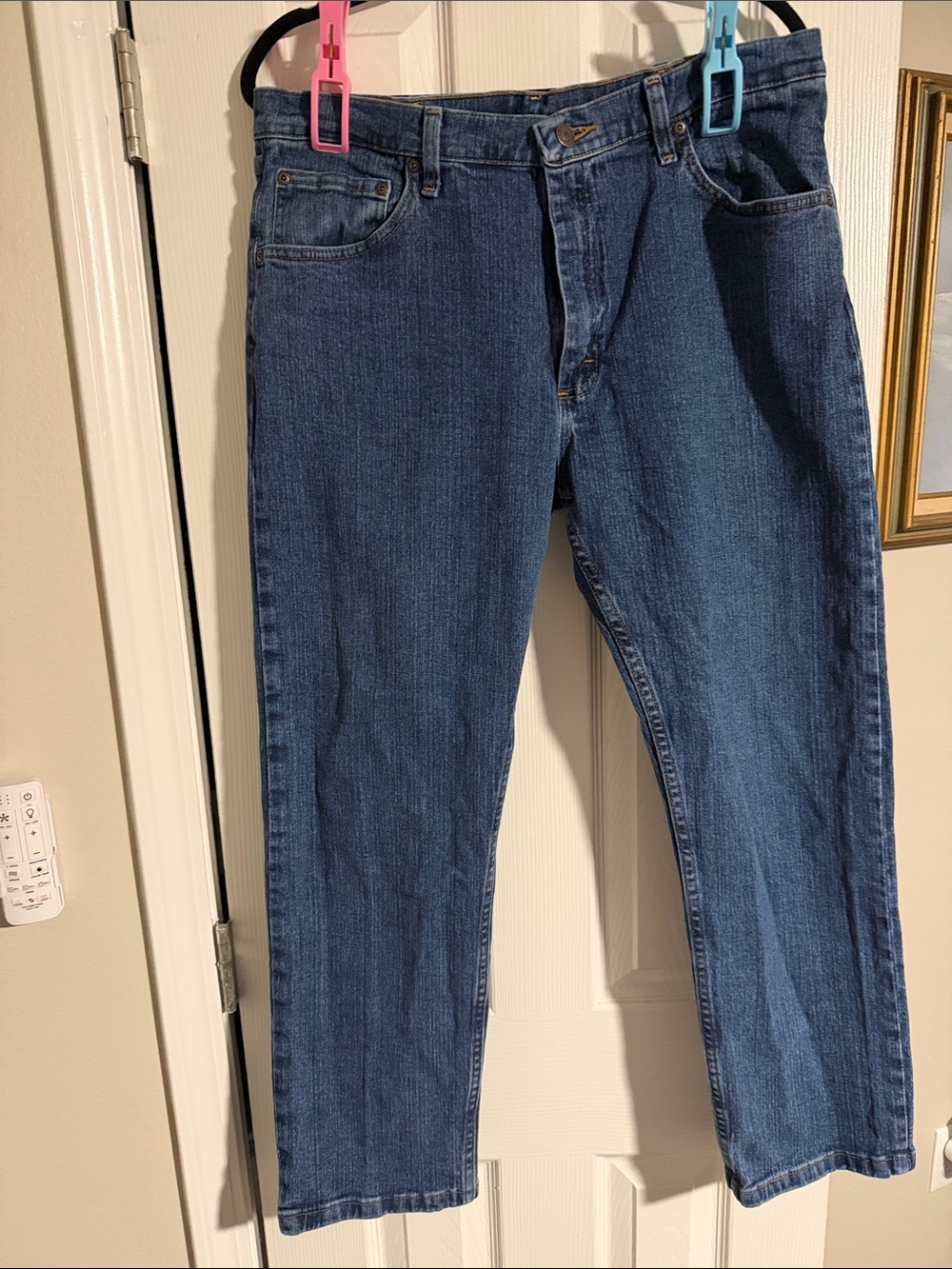 Wrangler Straight-Leg Blue Denim Jeans